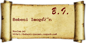 Bebesi Imogén névjegykártya